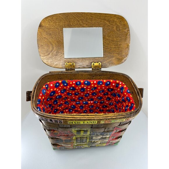 Boho Basket Purse, Vintage Nan Caro Design, Signed by J Hussey of Metairie, LA - Picture 12 of 16